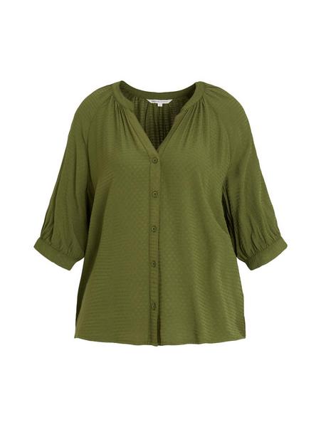 structured short sleeve blouse - 22694/cypress oli