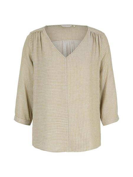 blouse stripe mix - 29453/olive white stripe