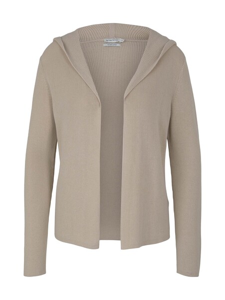 Knit cardigan with hood - 10336/Light Cashew Beige