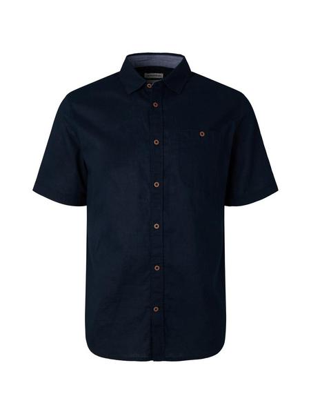 regular cotton linen shirt - 10668/Sky Captain Blu