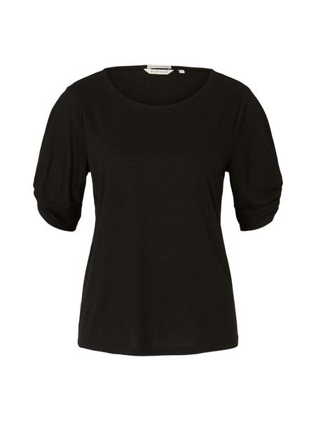 T-shirt modern basic - 14482/deep black