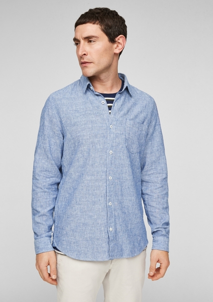 Hemd langarm - 56K1/blue dobby
