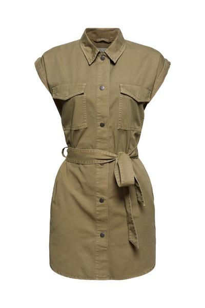 cotton shirtjkt - C345/LIGHT KHAKI