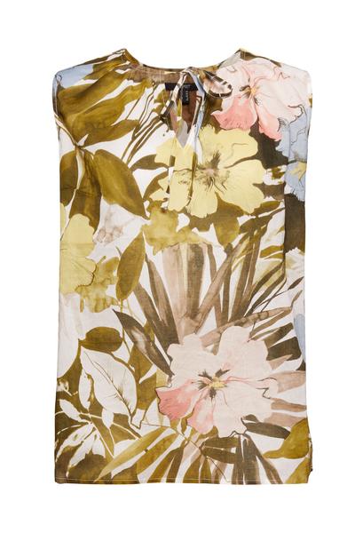Blusentop mit Print, 100% Baumwolle