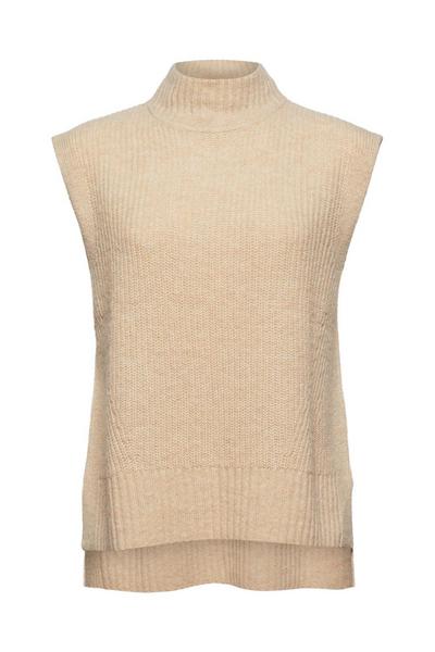 Mit Wolle/Alpaka: Pullunder mit Stehkragen