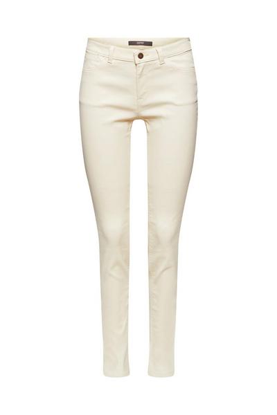 Beschichtete Stretch-Hose mit Schlitzen