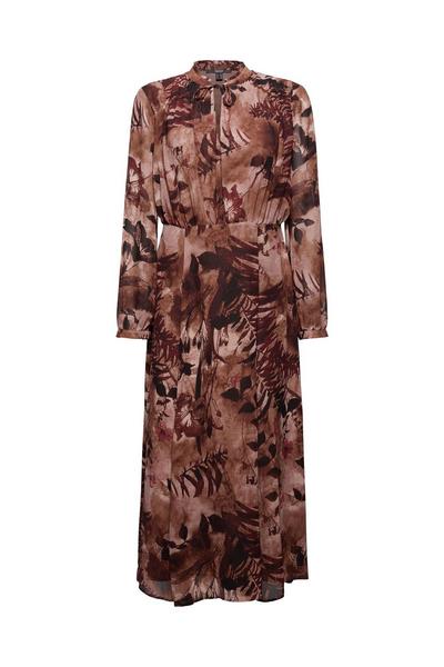 Recycelt: Midikleid aus Chiffon mit Print