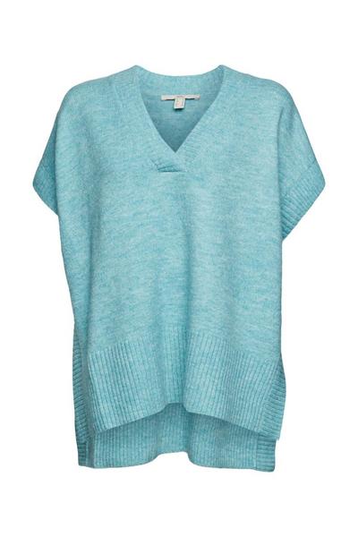 v neck swea ves - C394/LIGHT AQUA GREEN 5