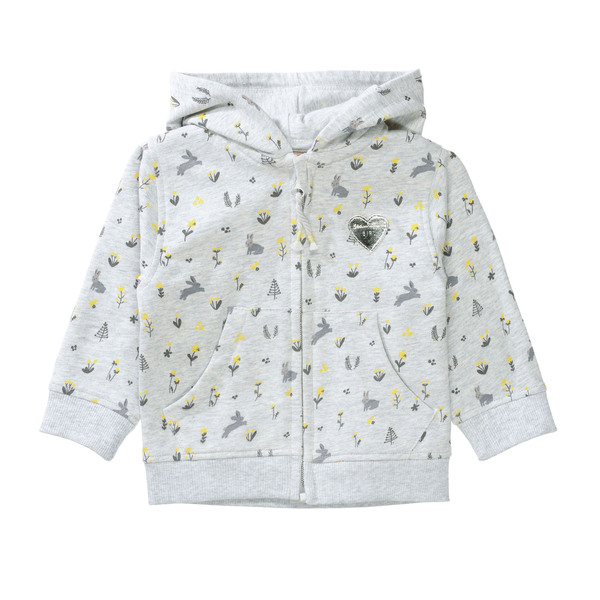 Md.-Sweatjacke - 806/SOFT GREY MEL. AOP