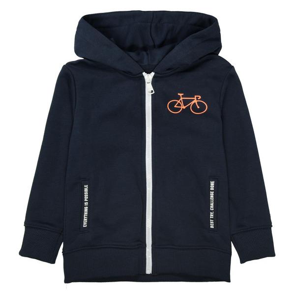 Kn.-Kap.-Sweatjacke - 624/DEEP MARINE