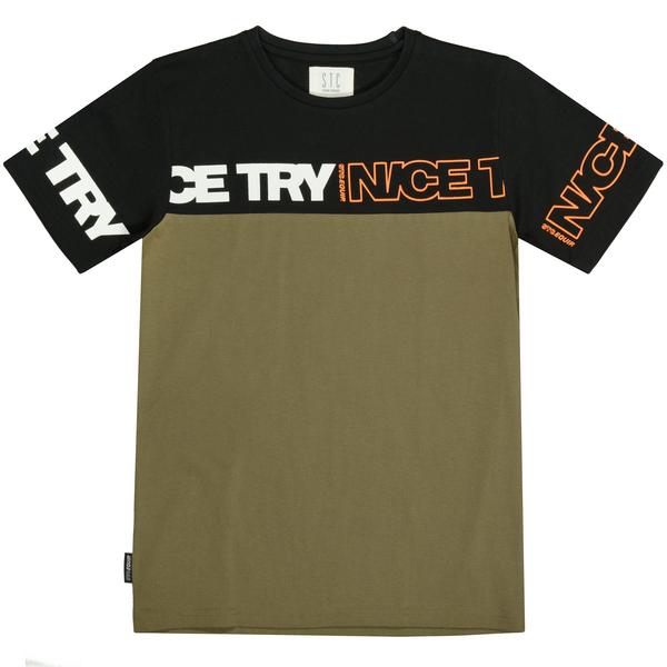 Kn.-T-Shirt - 500/BLACK/OLIVE