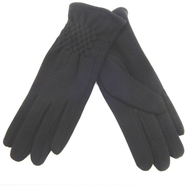 Handschuh gesmokt - 901/SCHWARZ