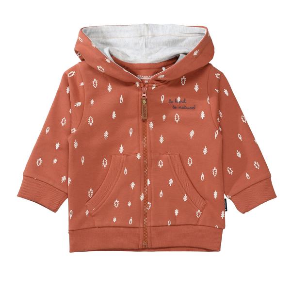 Kn.-Sweatjacke - 400/RUST AOP