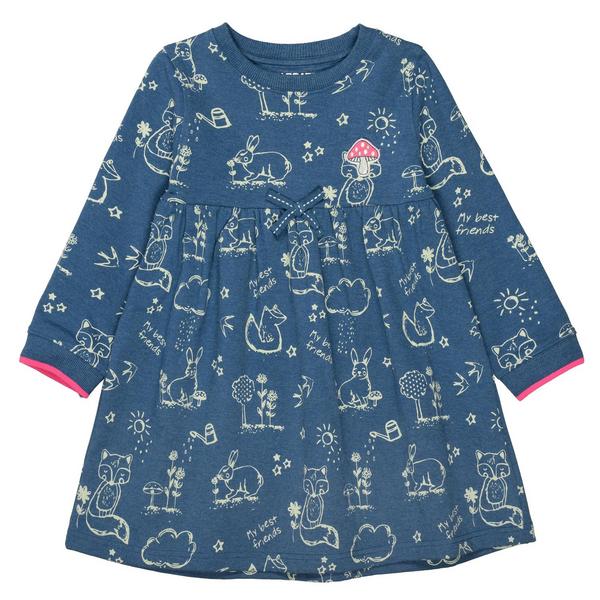 Md.-Kleid - 611/INDIGO MEL.-AOP