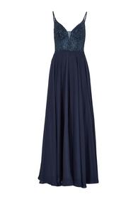 Abendkleid aus Materialmix