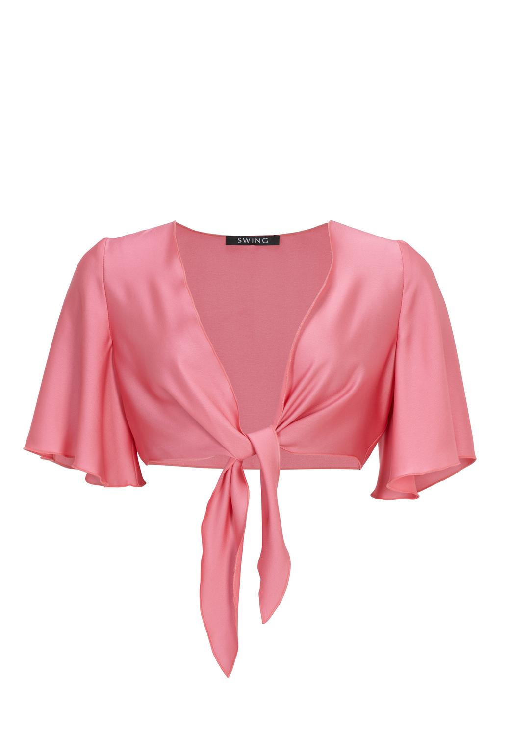Bolero-Jacke aus nachhaltigem Satin female