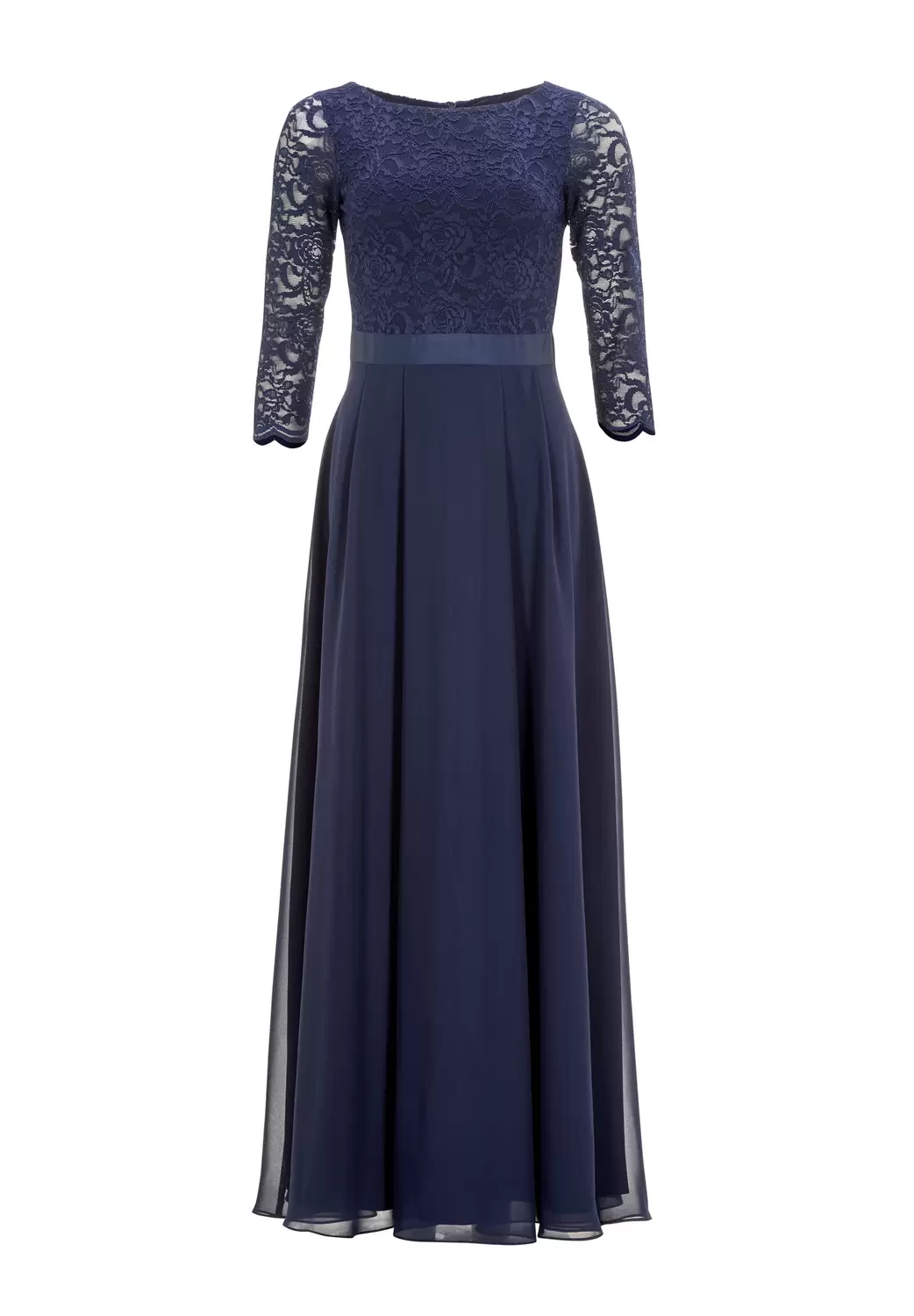 Abendkleid aus Spitze und Chiffon m female