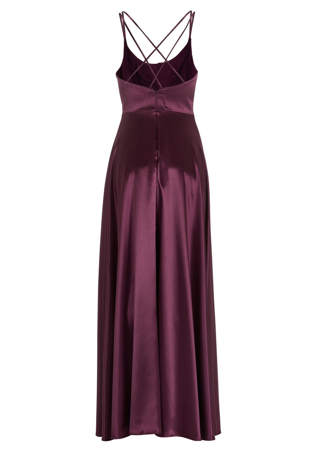 Satin-Abendkleid mit Gehschlitz
