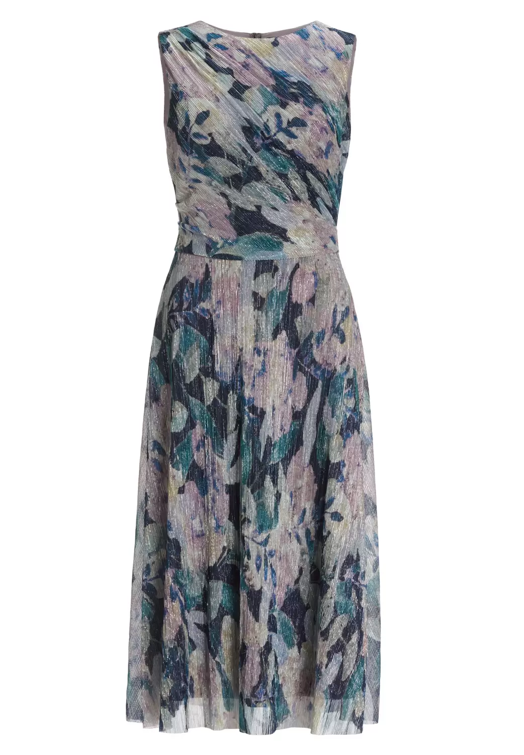 Midi Kleid mit diagonaler Drapierun female