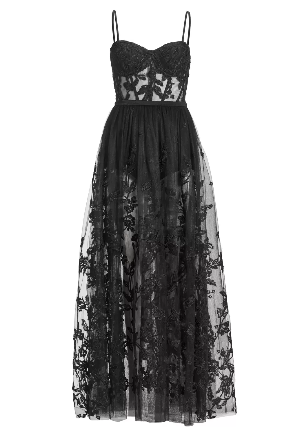 Tüllkleid mit semitransparentem Roc female