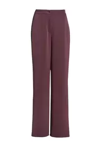 Hose aus Satin mit geradem Bein und Taschen