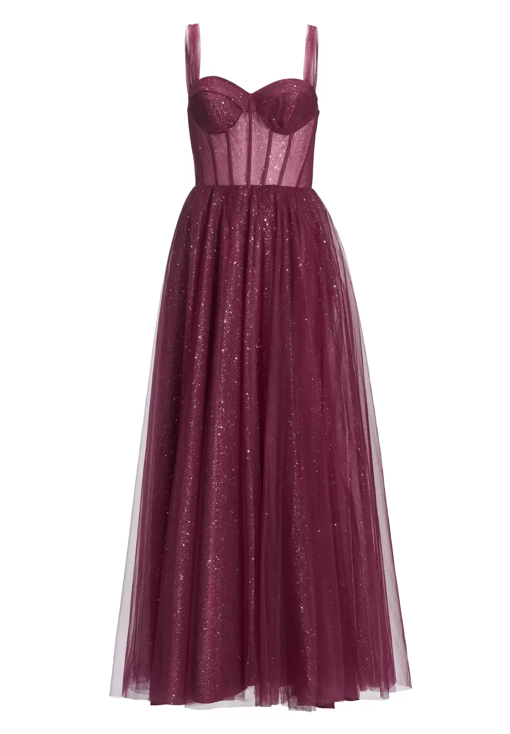 Tüllrobe mit Schimmereffekt