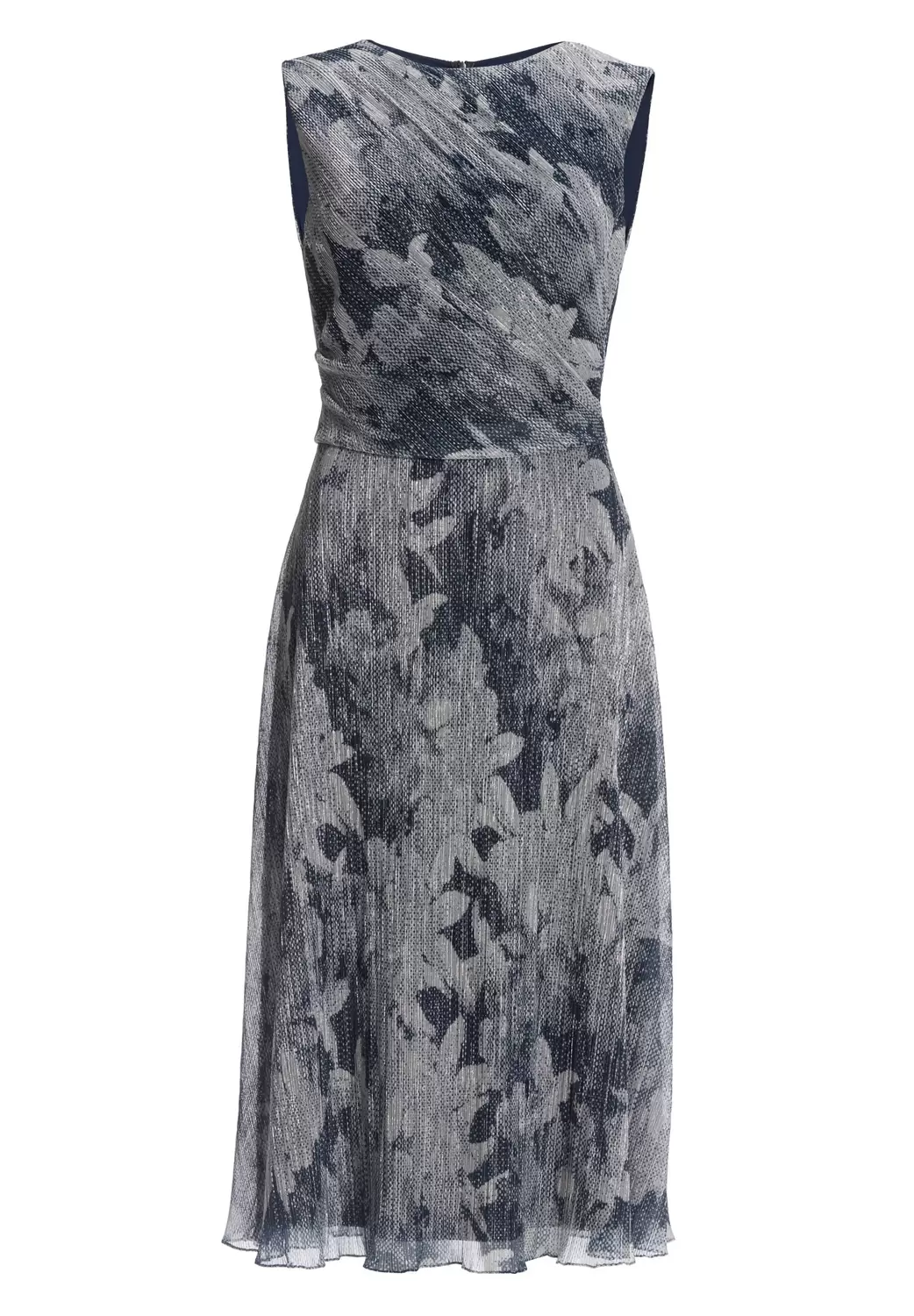 Plissiertes Kleid mit Metallicfäden female