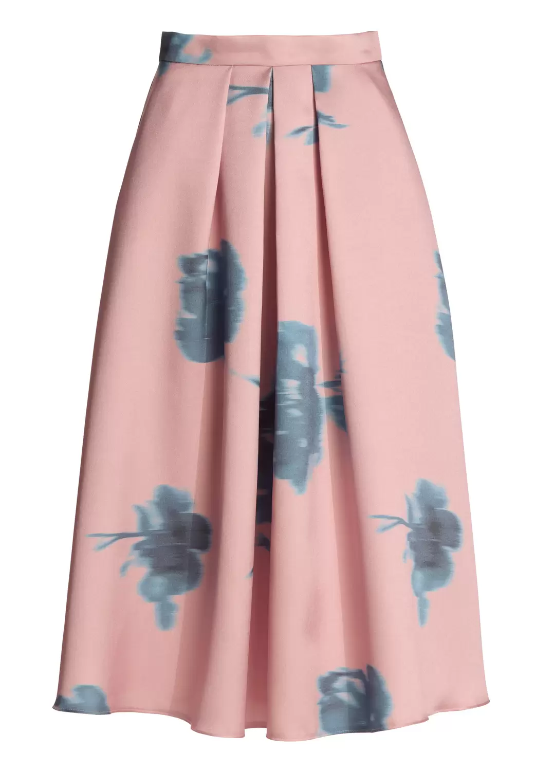 Faltenrock aus bedrucktem Twill