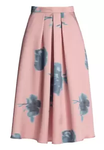 Faltenrock aus bedrucktem Twill