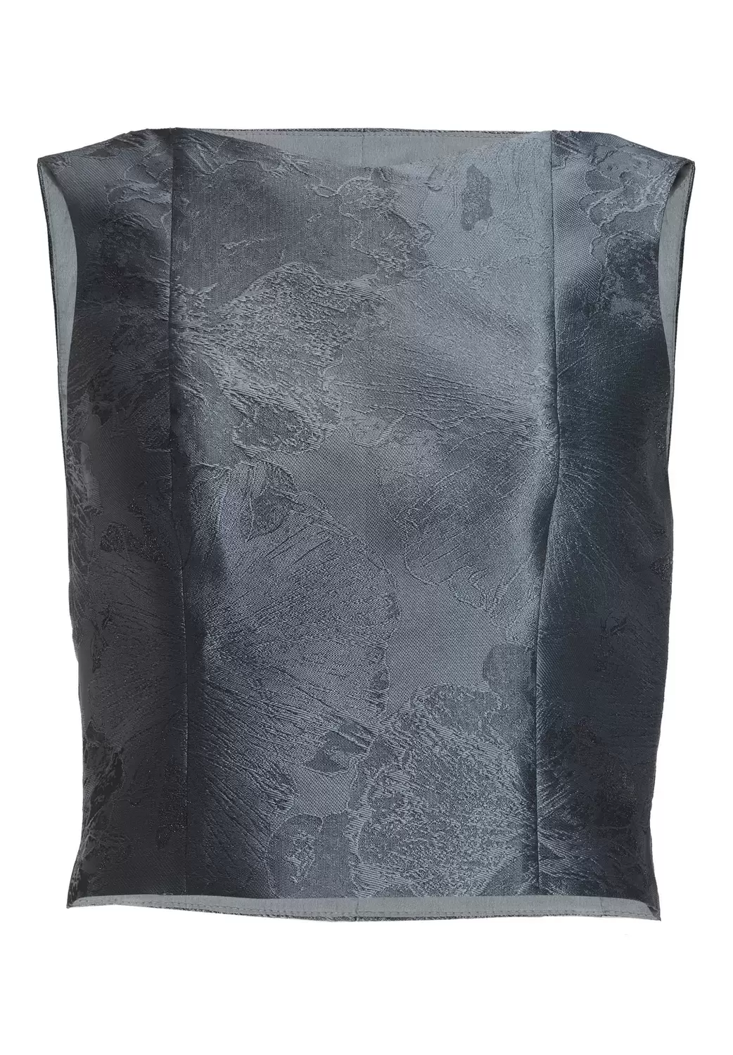 Oberteil aus floralem Jacquard mit V-Ausschnitt