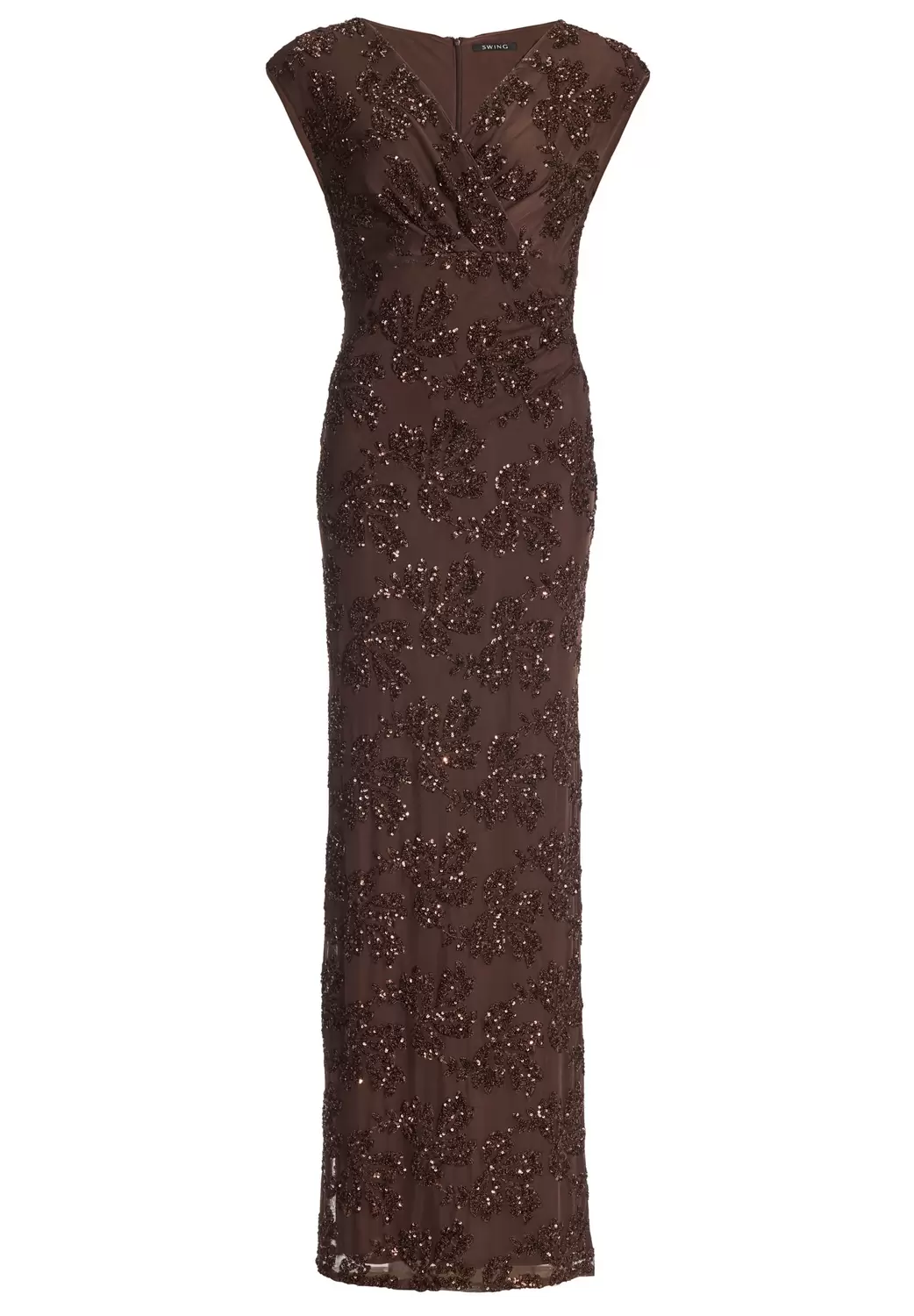 Abendkleid aus besticktem Mesh