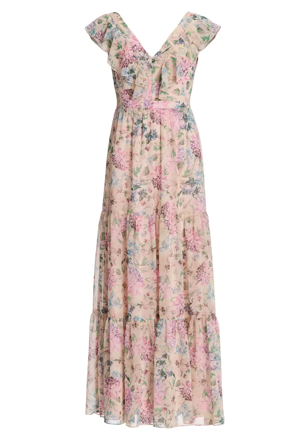 Maxikleid aus floral bedrucktem Chi female