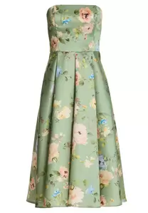 Cocktailkleid aus Twill mit Korsage Oberteil