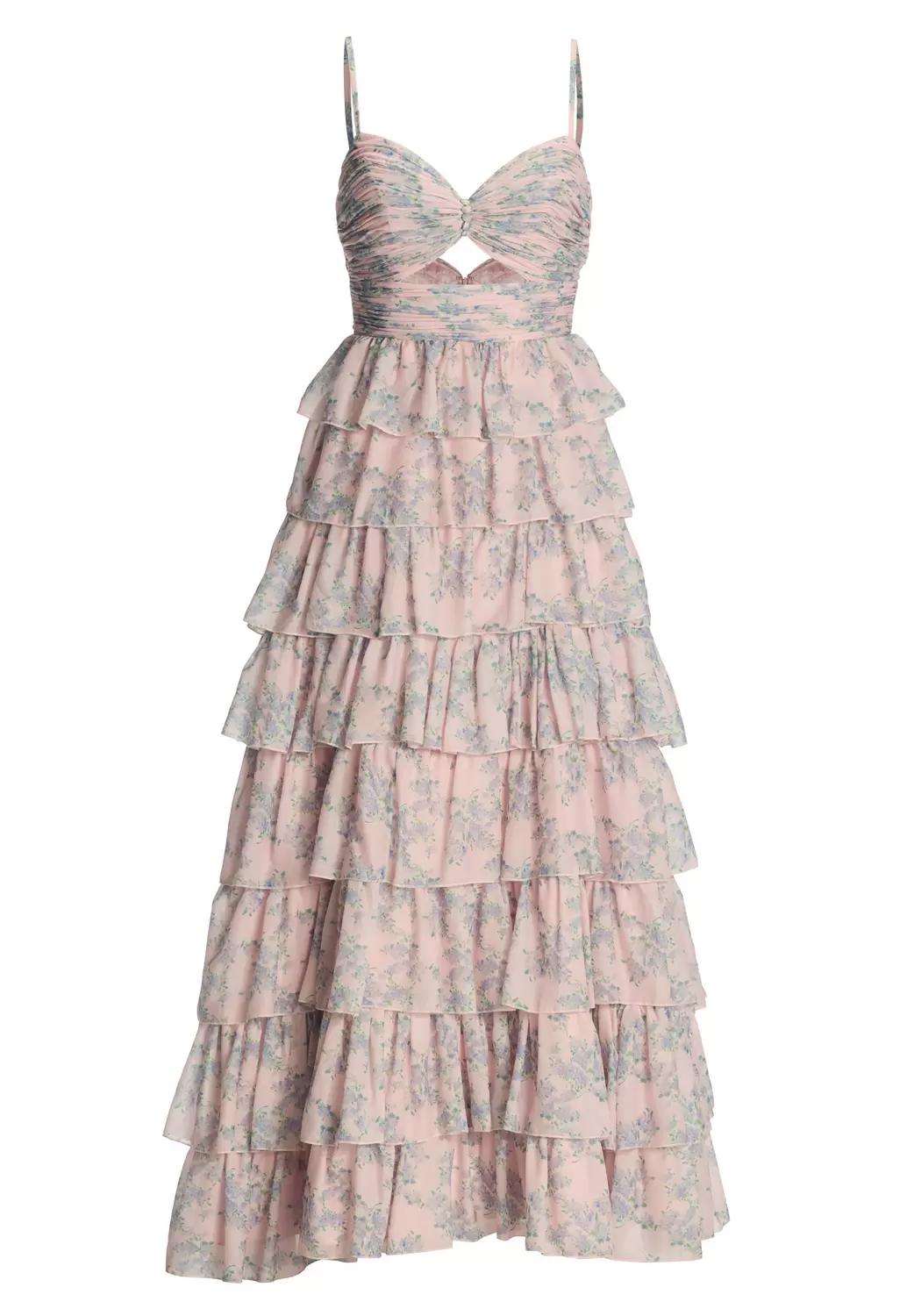 Printkleid mit Volantrock und Cut-o female