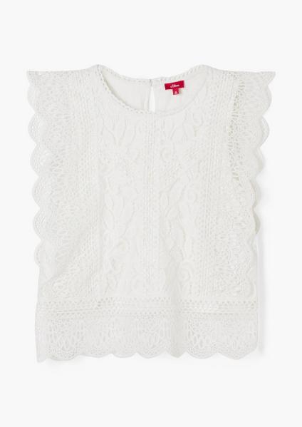 Bluse kurzarm - 0210/Ecru