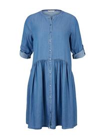 tencel dress with placket