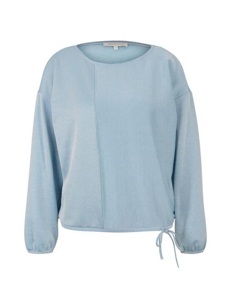 boxy structured longsleeve - 29488/light blue whit