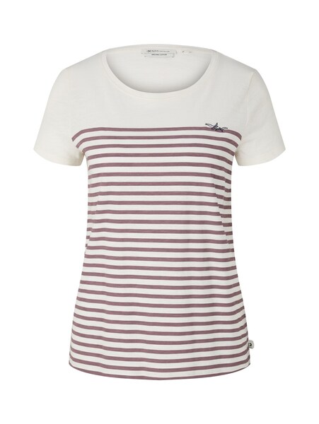relaxed striped tee - 29964/white mauve stripe