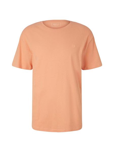 relaxed cotton linen t-shirt - 28858/sunset rose
