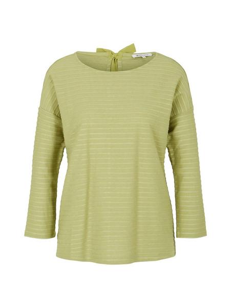 loose structured stripe tee - 29135/green structur