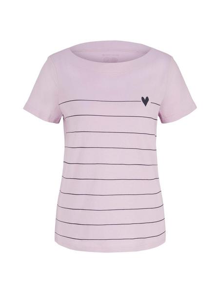 T-shirt boat neck print - 28804/iris flower