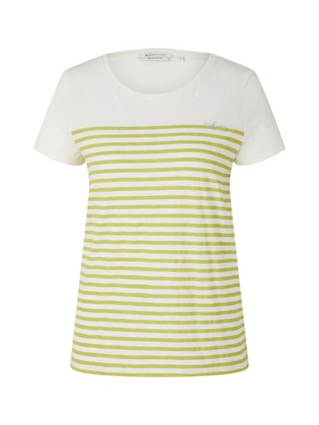 relaxed striped tee - 29132/green white stripe