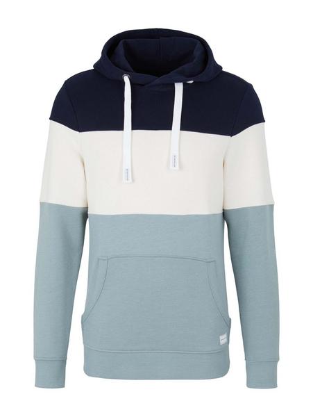 cutline hoodie with colorblock - 28130/soft butter
