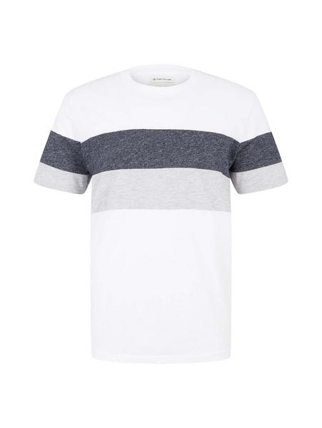 tshirt with fabric mix - 20000/White