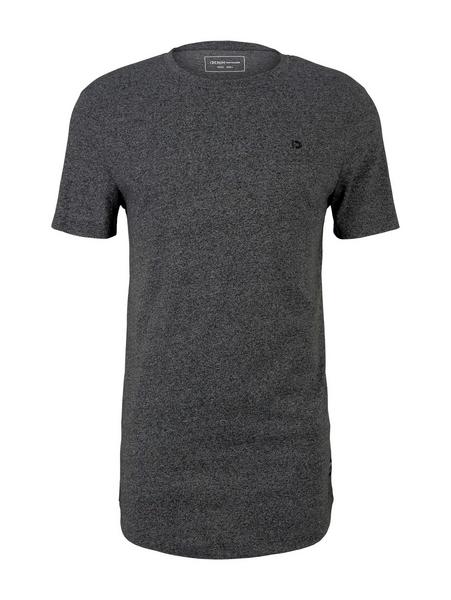 structured t-shirt - 10723/Black Non-Solid