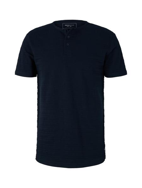 structured henley - 10668/Sky Captain Blue