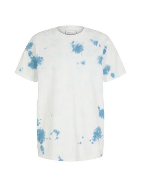 relaxed batik t-shirt - 29878/blue circle real bat