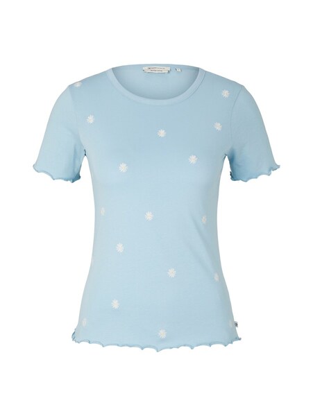 slim embroidered t-shirt - 26298/calm cloud blue