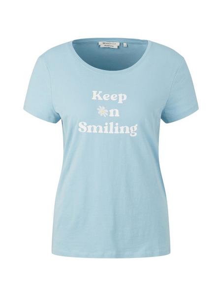 regular printed t-shirt - 26298/calm cloud blue