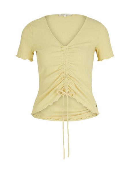 slim ruched t-shirt - 29567/soft lime